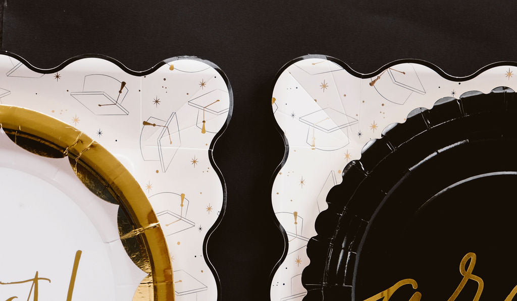 Plato Birretes Cheers, Grad! ( 8 pzas)