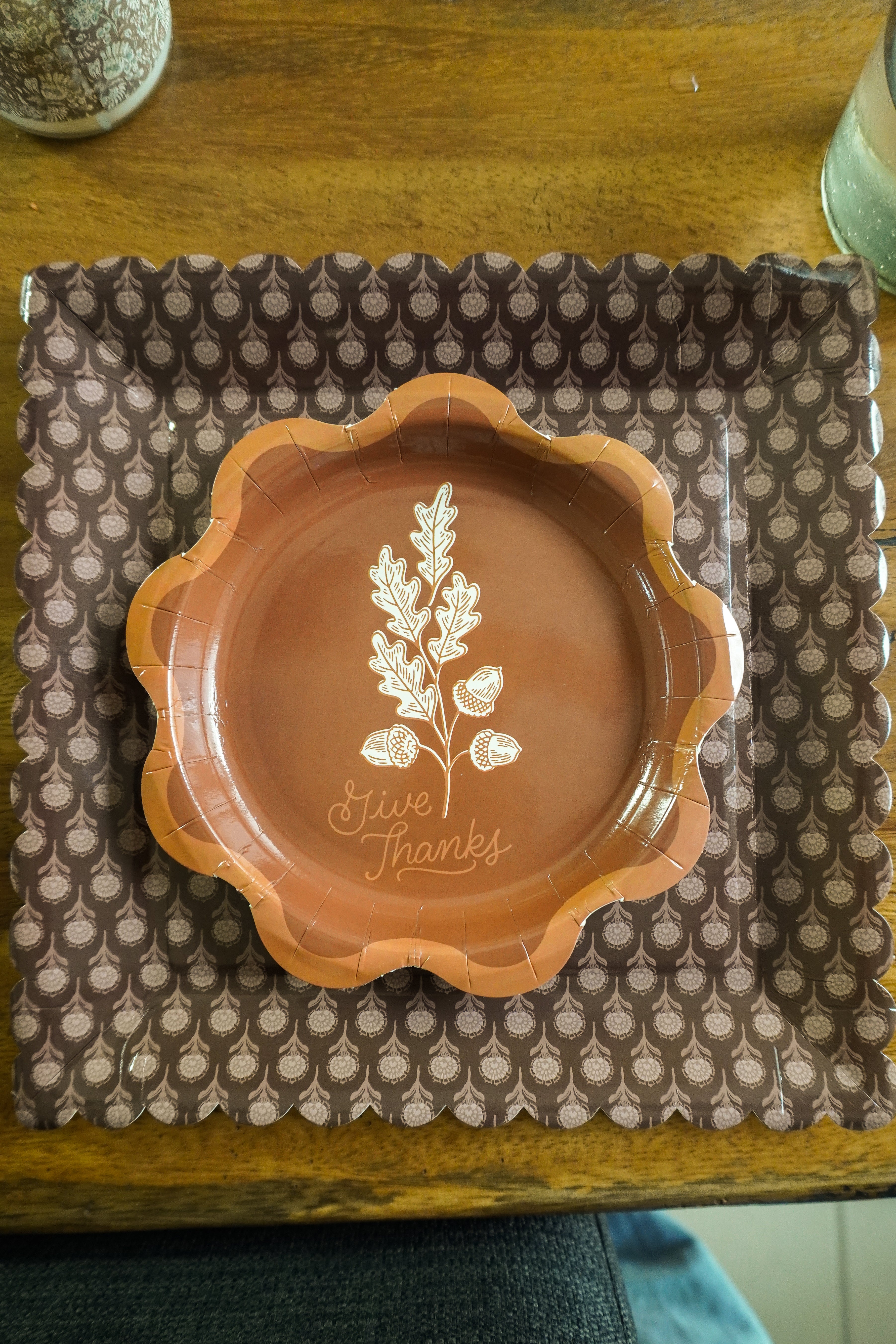 Platos Postre Terracota Otoño (8 pzas)