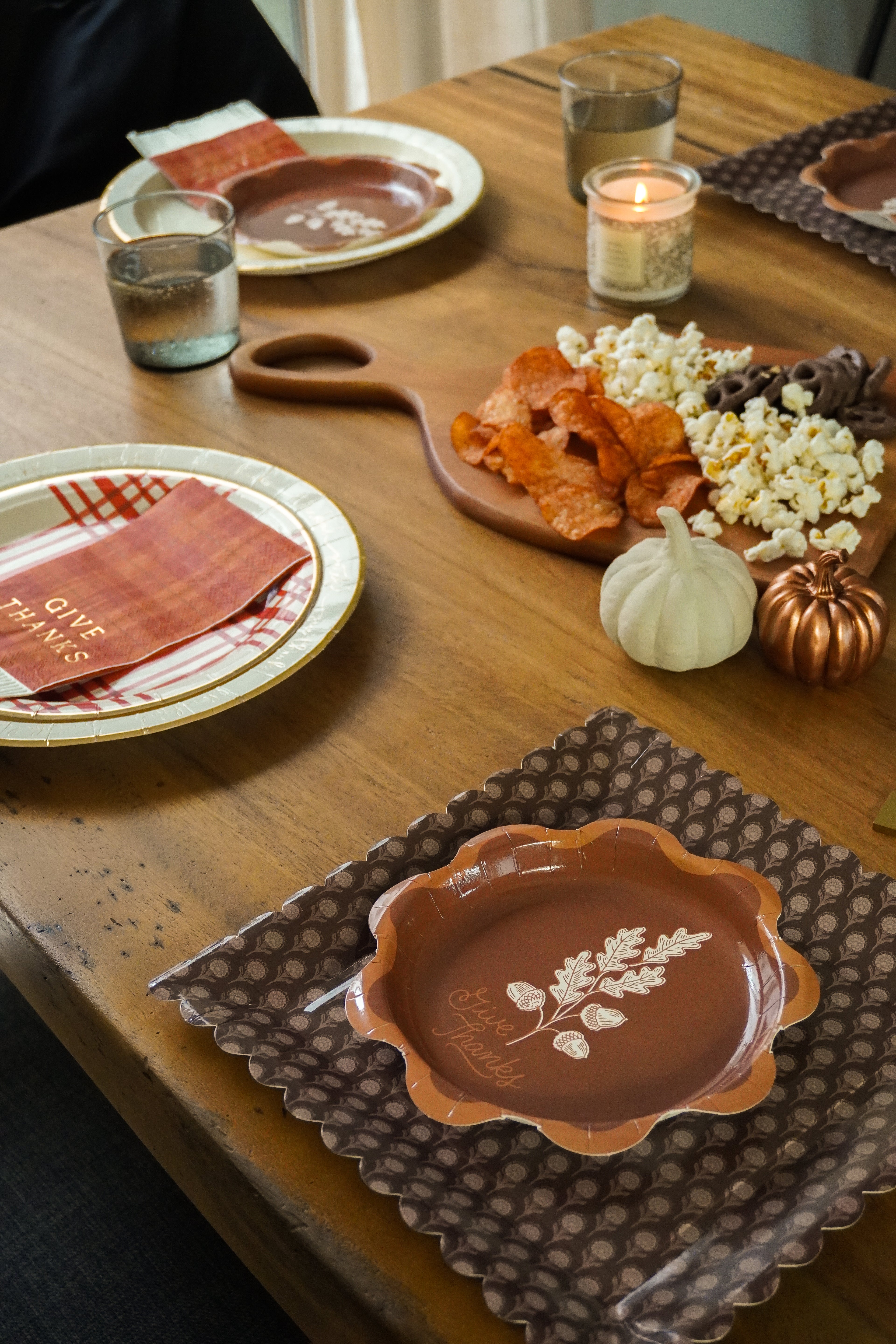 Platos Florales Otoño Dorado (8 pzas)