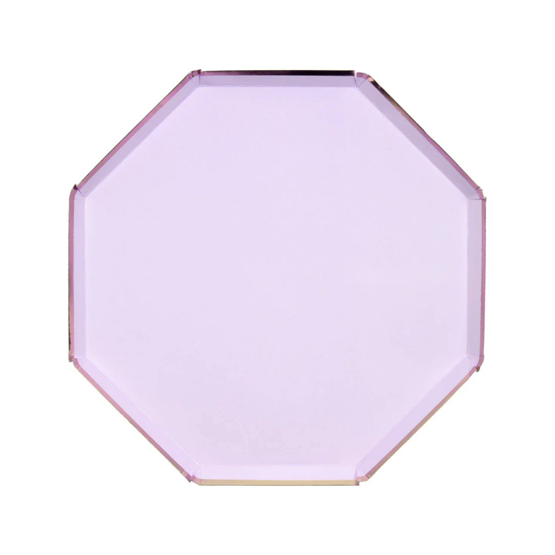 Plato Octagonal Lila  (Grande, 8 pzas)