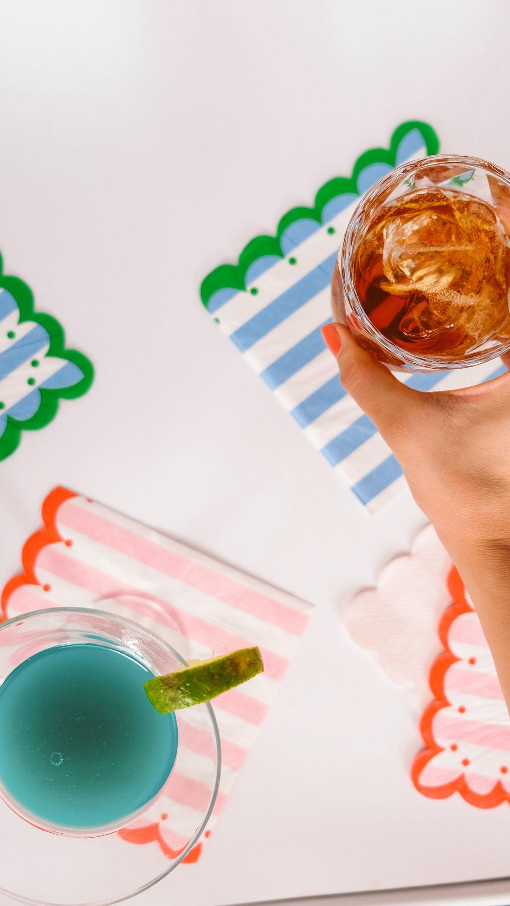 SERVILLETA RAYAS -AZUL & BLANCO