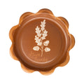 Plato terracota ondulado