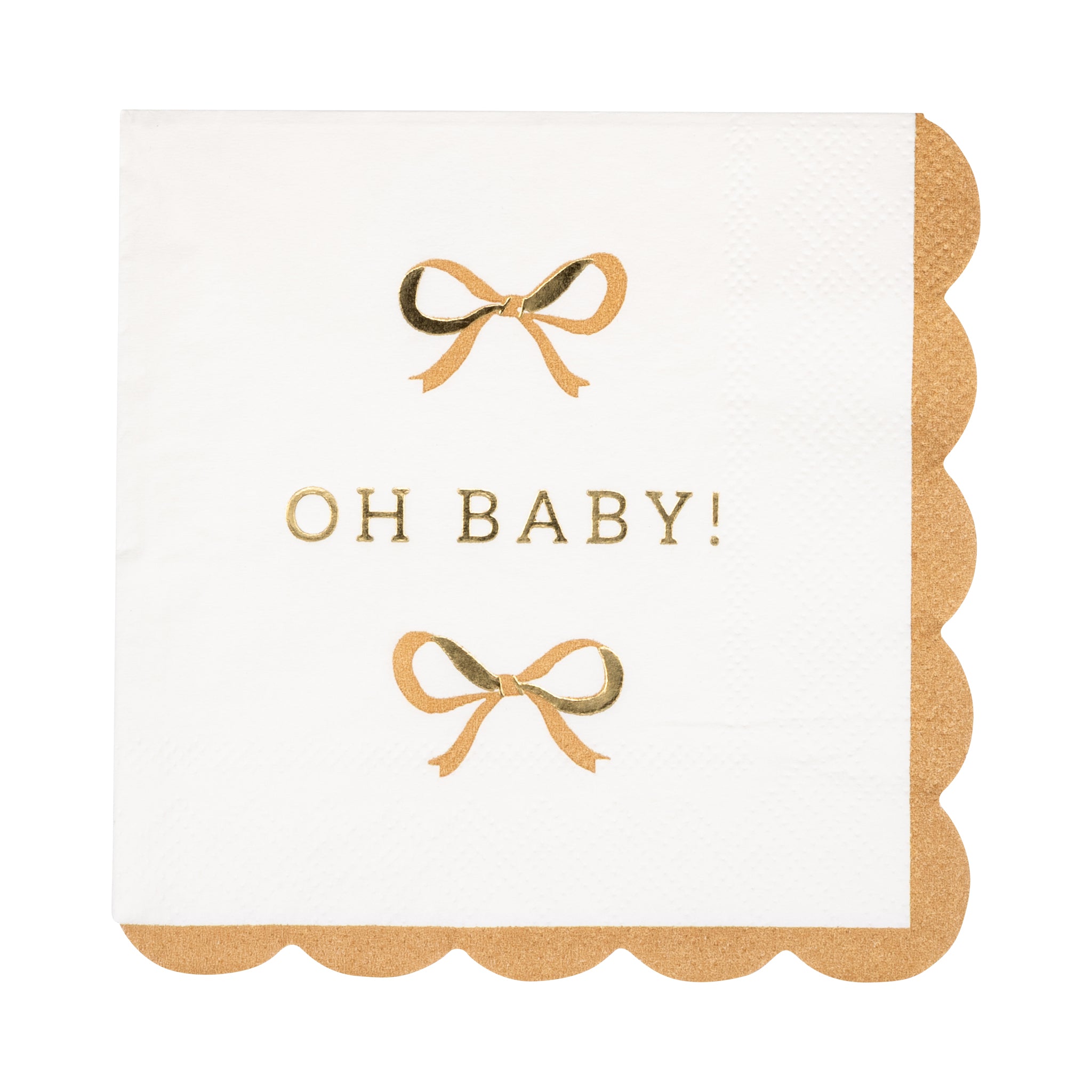 Servilleta de Cóctel “Oh Baby” Dorado (18 piezas)