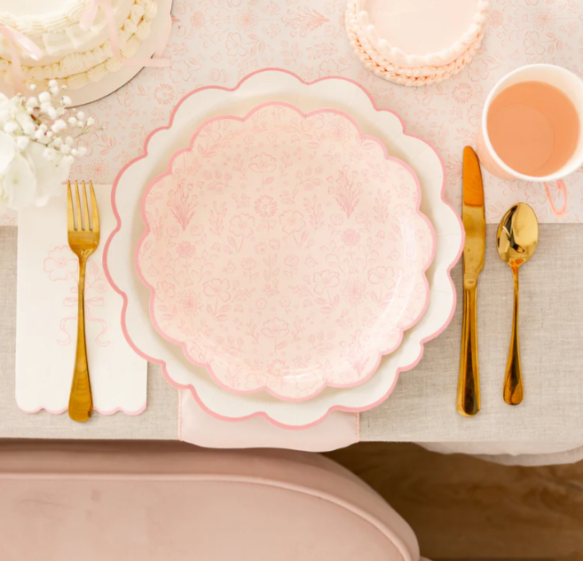 Plato Ondulado Rosa