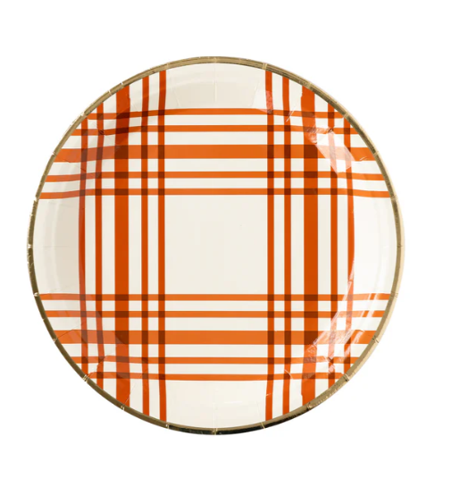 Platos a Cuadros Otoñal (8 pzas)