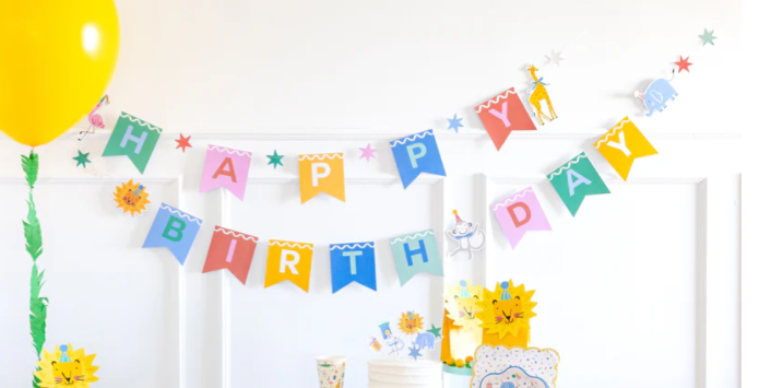 Banner Happy birthday Animal Party