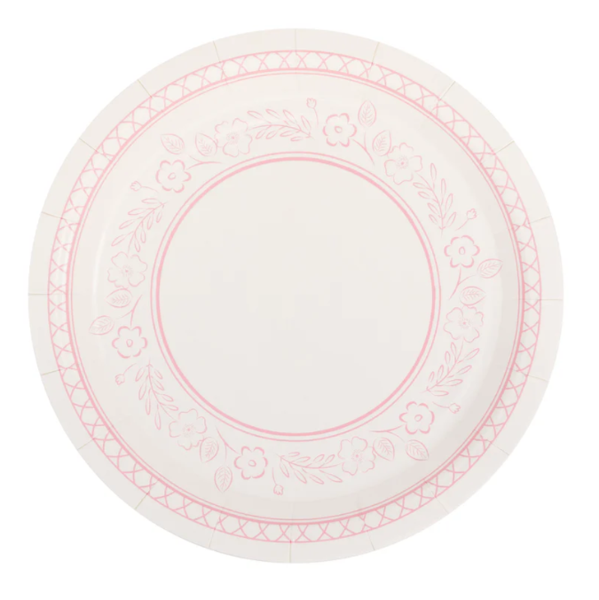Plato Floral Rosa
