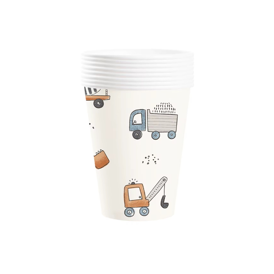 Vasos  Camiones en Construcción (8 pzas)
