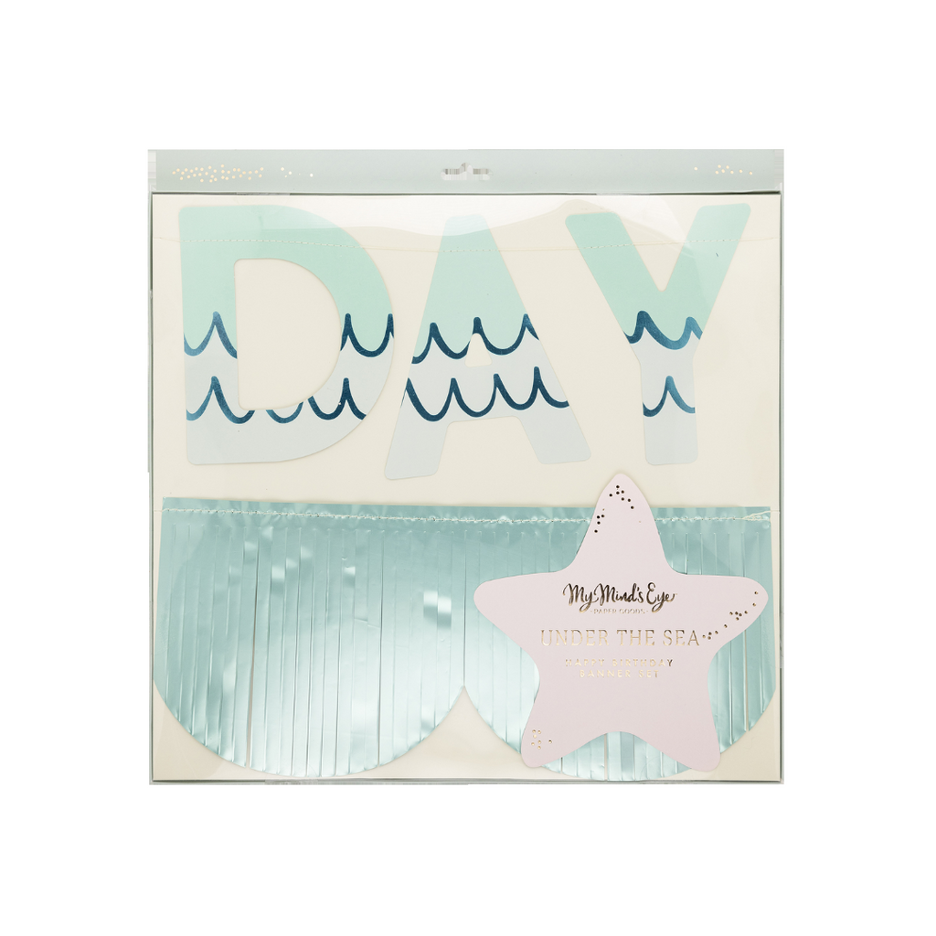 Letrero Happy Birthday Fiesta de Sirenas (1pza)