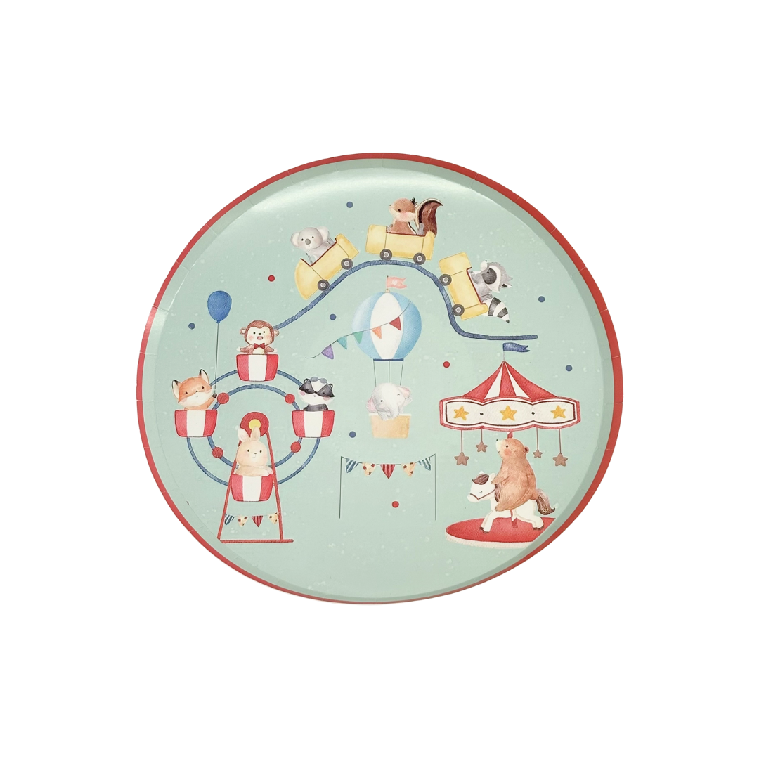 Platos  de Postre Carnaval Colorido (8 pzas)