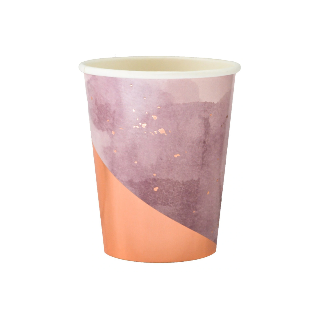 Vaso de Papel – Rose Gold (8 pzas)