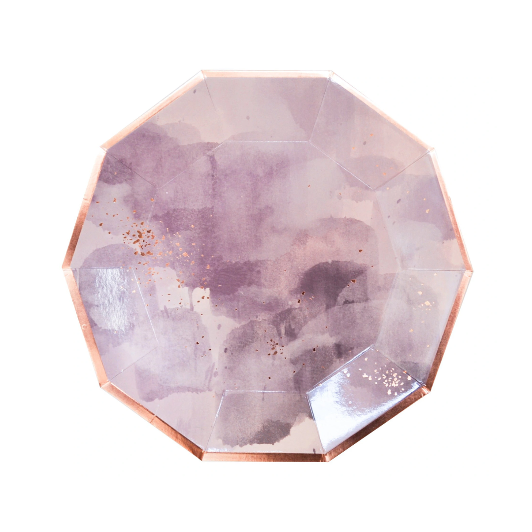 Plato Acuarela – Rose Gold (8 pzas)