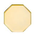 Plato Octagonal Amarillo Mantequilla Grande