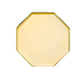 Plato Octagonal Amarillo Mantequilla Chico