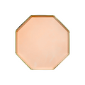 Plato Octagonal Naranja Durazno Chico