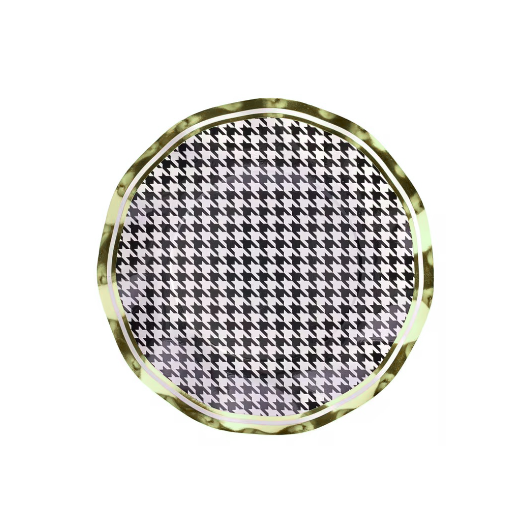 PLATO DISEÑO CLASICO BLANCO Y NEGRO