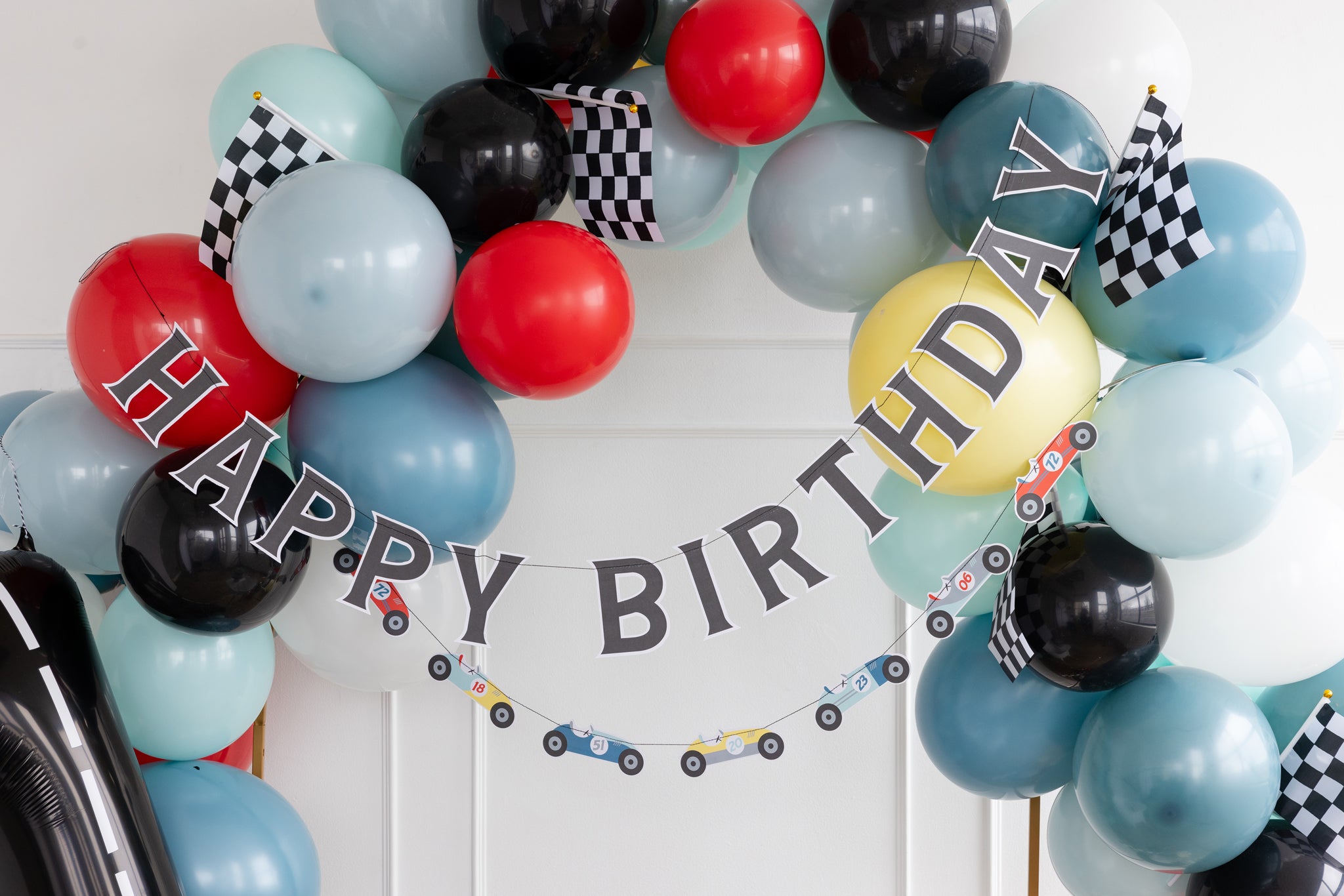 Banner Happy Brthday Race Party