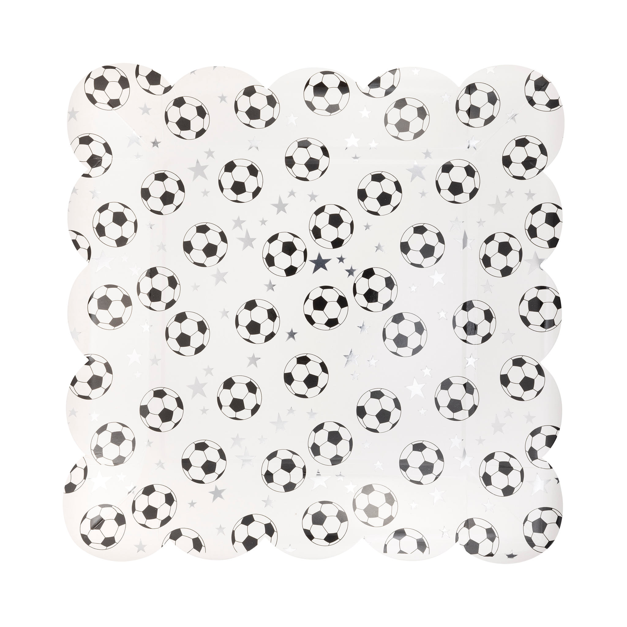 Platos Cuadrados Balones de Fútbol  (8 pzas)