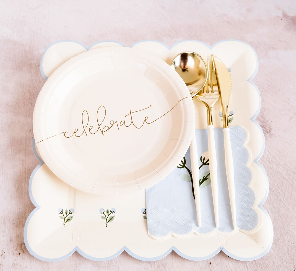 Plat Floral  Something Ble ( 8 pzas)