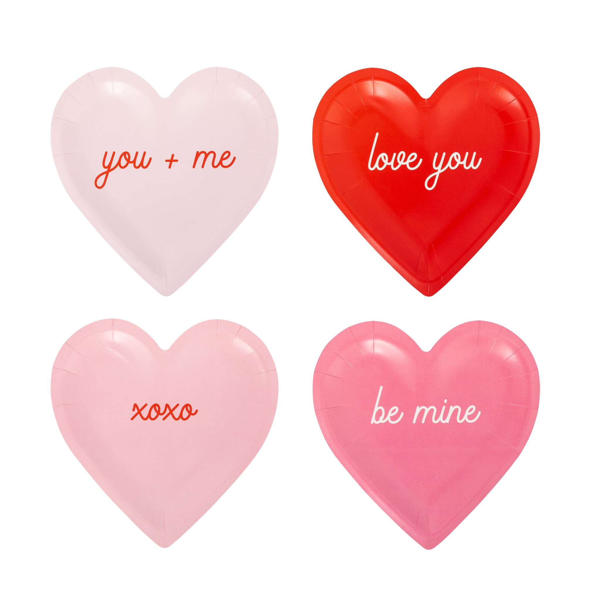 Set de Platos con forma de corazón